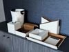  Leather Jewelry Tray Display Tissue Notepad Box Holder Home Decorative Classification Storage Box