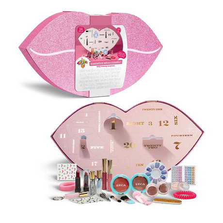 Cosmetic Advent Calendar Packaging Box Custom Perfect Christmas Themed Gift Eyeshadow Blush Makeup Sets Lipstick Cosmetics Box