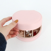 Wholesale Portable Earrings Rings Necklaces Case Display Holder Zipper Leather Travel Jewelry Storage Box Jewelry Organizer Box