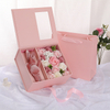 Wholesale Packaging Round Wedding Mothers Day Bouquets Ramadan Gift Mom Mushroom Rose Flower Bouquet Box