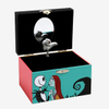 Rotating Musical Jewelry Box for Girl Wooden Paper Nightmare before Christmas Necklace Box Metal Lock Halloween Display Gift Box