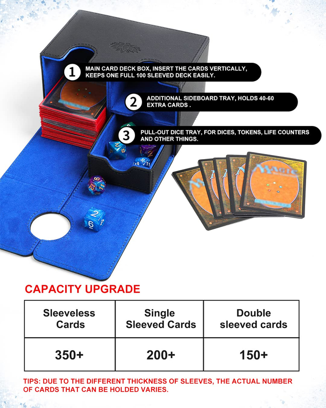 Magic Pu Leather Baseball Cards Topps Pokimon Base Set Yugioh Trading Card Storage Pokmon Cards Box Dice Tray