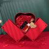 OEM Heart-Shaped Double Door Cosmetic Box Packaging Valentine'S Day Paper Boxes Cosmetic Perfume Packaging Gift Box