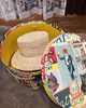 Vintage Large Hat Box for Storage Packaging Custom Portable Hat Gift Box Unique Travel Color Printing Cardboard Round Hat Box