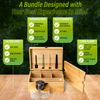 Adealistic Bamboo Wood Storage Box with Working Tray Kit For Daily Home Use Decorative Storage Box Design
