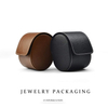 High-end Custom Logo 1 3 Slots Storage Roll Up Genuine Leather Watch Gift Boxes Travel Watch Case for Wrist Watch