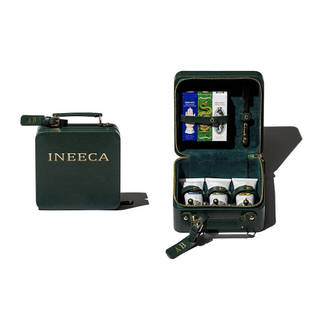 Golden Logo Travel Beauty Box Zipper Cosmetic Skincare Soothing Shower Oil Gift Box Leather Velvet Makeup Sets Face Cream Box