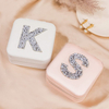 Factory Customized Mirror Storage Box 26 Printed Letters Portable Jewelry Travel Boxes Earrings Ring Boxes
