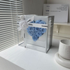 New Arrive Valentine's Day Gift Heart Shape Everlasting Infinity Forever Preserved Etern Rose in Acrylic Box