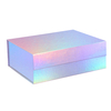 Wholesale Custom Sliver Holographic Packaging Box Gift Box Paper Magnet Folding Custom Boxes with Logo Packaging for Clothing
