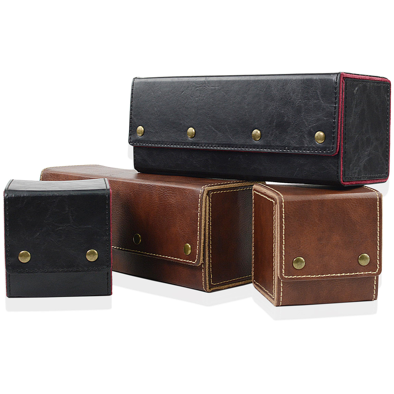 Luxury High Quality Custom Logo PU Leather Packaging Box Single Watch Storage Box with Pillow Insert