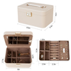 Wholesale High End Luxury PU Leather Custom Logo Printed Jewelry Organizer Box Jewelry Boxes For Travel
