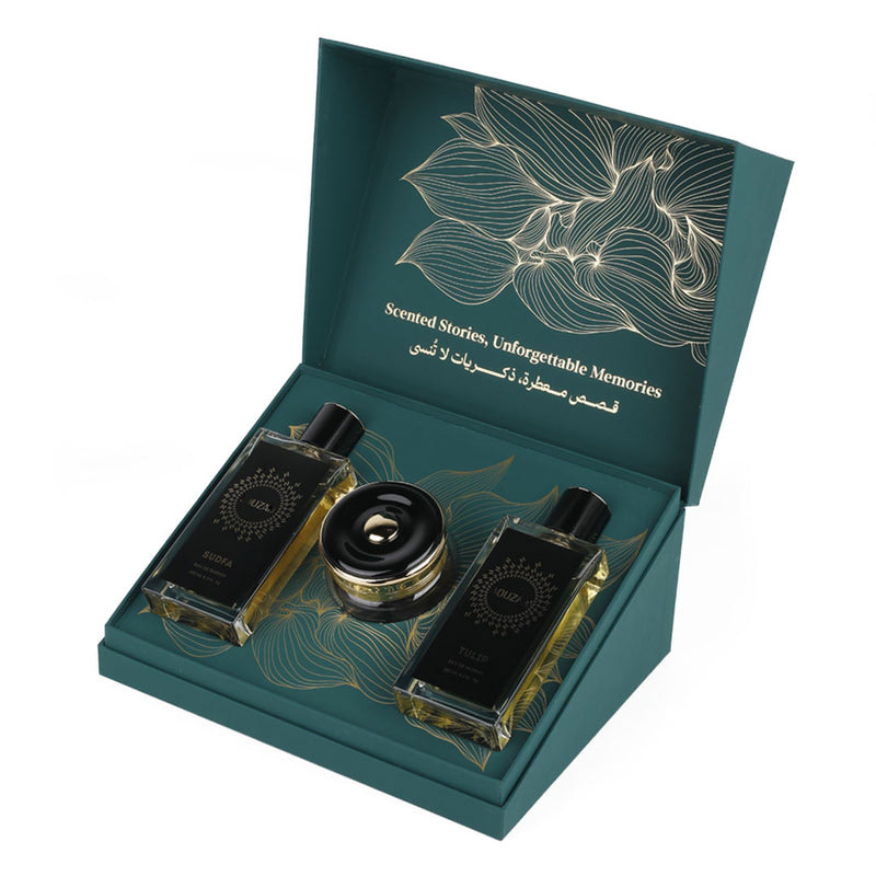 Custom 50ml Perfume Bottle with Box Luxury Flip Woman Cosmetic Skincare Set Body Lotion Box Perfume Gift Box Packaging