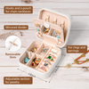 PU Leather Jewelry Storage Box Zipper Travel Jewellery Case Portable Bag Jewellery Storage Box Travel Case Jewelry Organizer