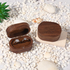 Custom Logo Printed Wooden Necklace Ring Earring Jewellery Storage Packaging Case Wedding Ring Jewelry Box