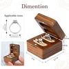 New Design Black Walnut Box Heightened Retro Ring Jewelry Wooden Storage Box Engagement Diamond Ring Box