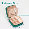 Wholesale Earring Ring Necklace Bangle Jewellery Organizer Case Mirror Square Velvet Travel Jewelry Boxes