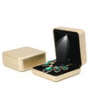 Custom Deluxe LED Light Jewelry Box LED Plastic Gift Box Ring Necklace Pendant Jewelry Box