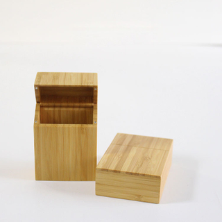 Wholesale Wood Cigarette Case Luxury Custom Vintage Black Wooden Walnut Slim Pocket High Quality Storage Container For Gift