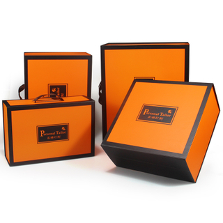 Wholesale Premium Luxury Cardboard Paper Orange Folding Wig Extension Magnetic Gift Packaging Box Customized