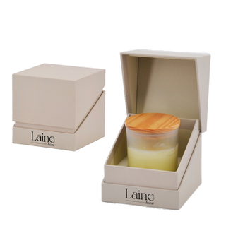 High Quality Recycled Kraft Paper Candle Gift Card Box Luxury Personalised Folding Single Candle Gift Packaging Box Custom Logo