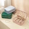 Wholesale Custom Logo Girl Kids Plush Jewelry Box Organizer With Zipper Travel Portable Velvet Ring Earring Jewellery Gift Case