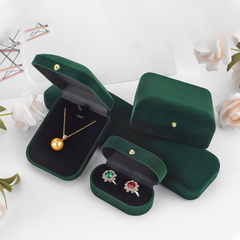 High Quality Custom Made Color Velvet Jewellery Ring Earring Bracelet Necklace Box Ring Gift Boxes Packaging Velvet Storage Box