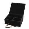 Custom Logo Velvet Book Style Magnetic Closure Folding Ring Earring Necklace Bracelet Jewelry Set Storage Box with Eva Insert