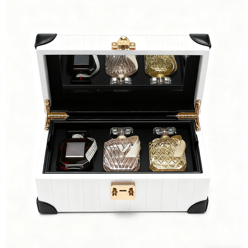Travel Leather Perfume Packaging Carry Case Box