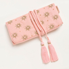 Sun Embroidered Jewelry Roll Bag