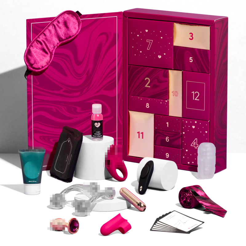 Best Sex Toy Advent Calendar Box Packaging Storage Paper Cardboard Double Opening Customized 12 24 Day Adult Sex Toy Mystery Box