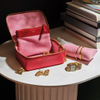Pink Leather Accessory Jewelry Earring storage Box Custom Manufacturers Factory
