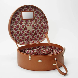 Travel Crossbody Leather Hat Box