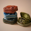 Olive Green Travel Jewelry Ring Case Earring Organizer 