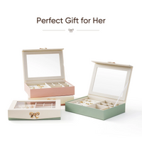 Custom Logo Travel Jewelry Box Portable Ring Necklace Jewellery Packaging Box