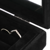 Custom Velvet Jewelry Display Box Jewelry Organizer Display Storage Glass Cover Holder Rack for Ring Earring