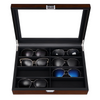 Custom 8 Grids Slots Wooden Eyeglasses Storage Box Sunglasses Glasses Display Jewelry Organizer 