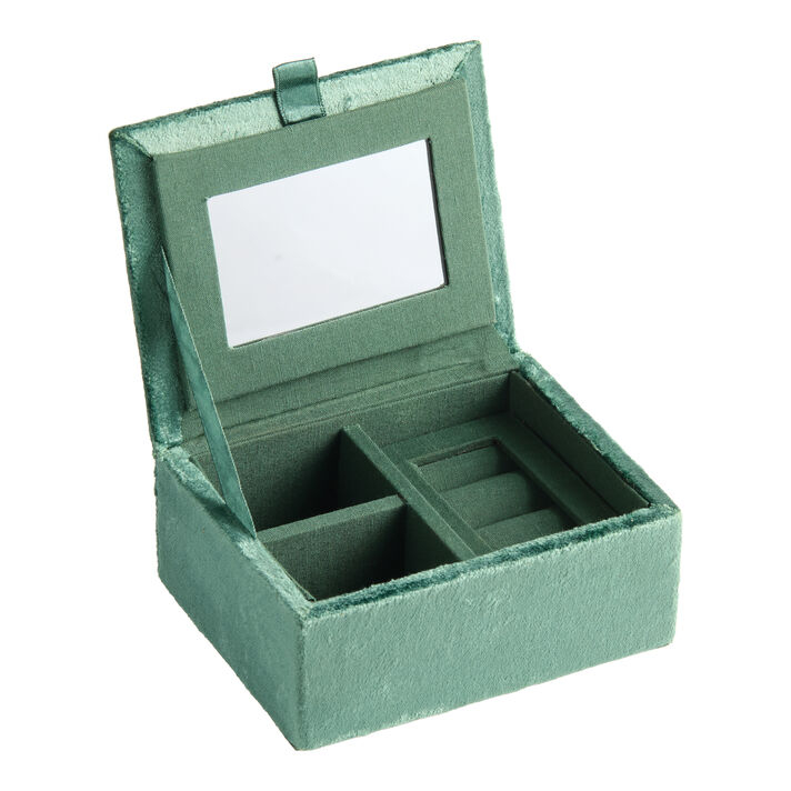 Luxury Mirror Jewelry Box Sequin Embroidery Ring Packagin