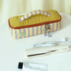 Striped Quilted Travel Pouch Hair Dryer Styling Tools Skincare Pouch
