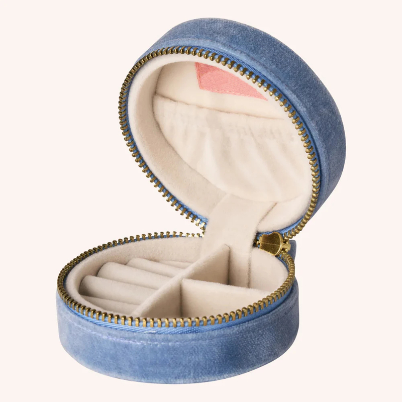 Mini Portable Jewelry Packing Box Velvet Embroidered Box Travel Storage Ring Necklace Bracelet Earring Jewelry Boxes with Pouch