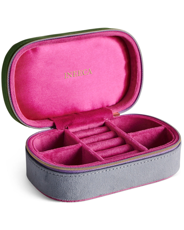 Purple Pink Jewelry Box Custom Logo Printed Velvet Luxury Case Necklace Bracelet Box Packaging Jewelry Premium Packaging