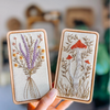 Embroidered Wood Jewelry Box Floral Pattern