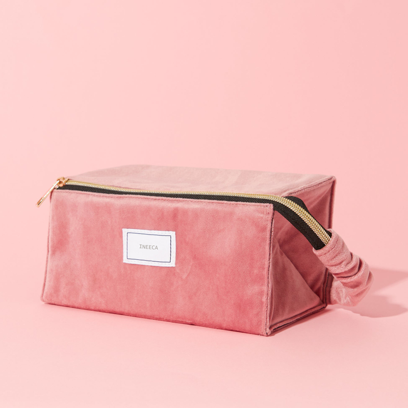Sage Green Velvet Standing Makeup Brush Case Custom Own Logo Brand Cosmetic Wash Storage Bag Travel Drawstring Makeup Box Pouch