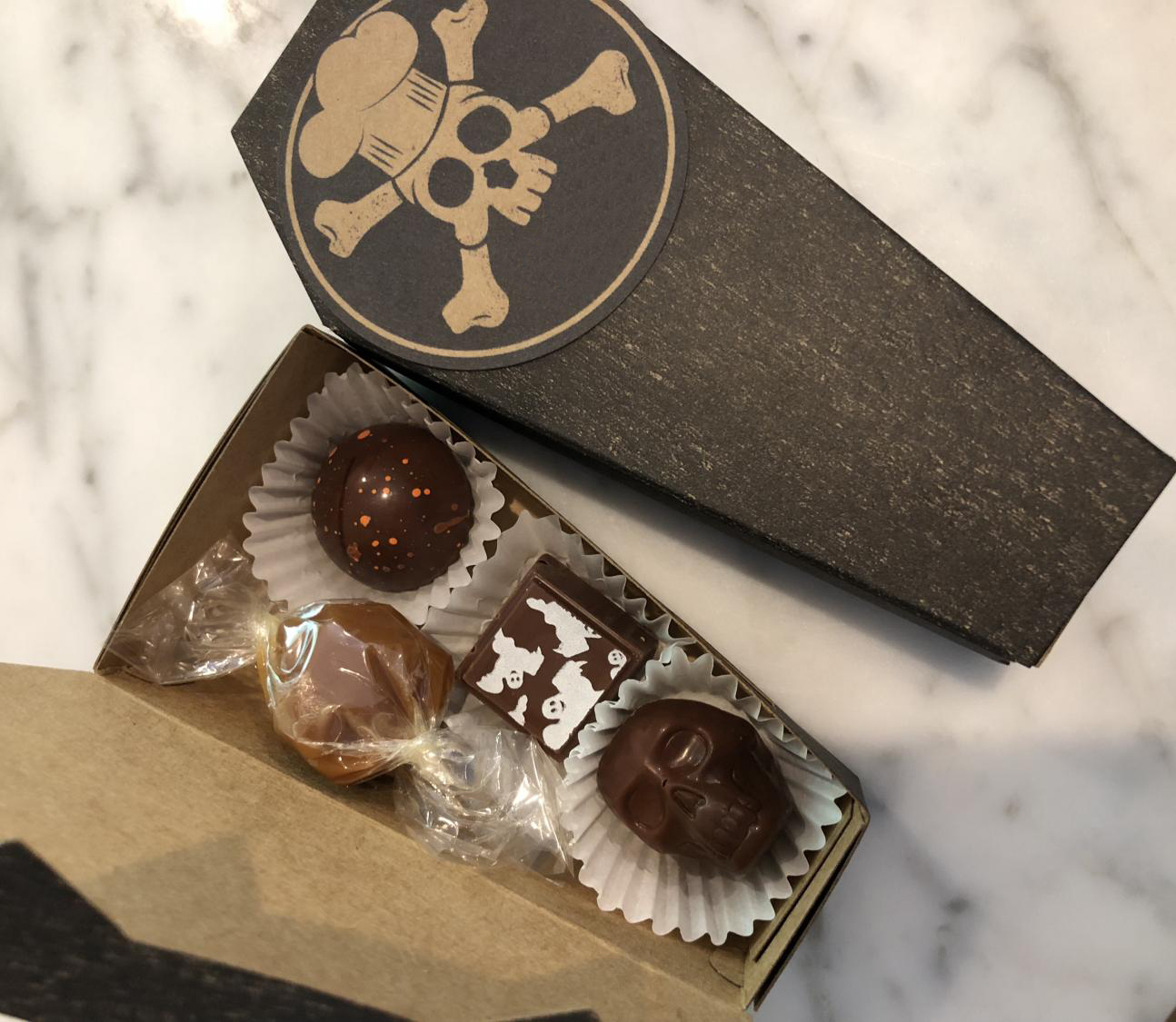 coffin chocolate box
