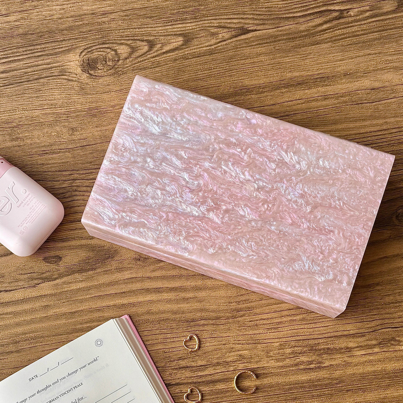Glitter Acrylic Velevt Jewellery Storage Box