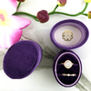 Custom Handmade Luxury Velvet Oval Weeding Ring Boxes For Jewelry Suede Ring Box Wholesale