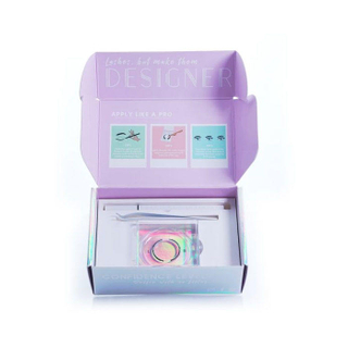 Custom Print Design Logo Beauty Makeup Eyelash Packaging Shipping Carton White Gloss Corrugated Boxes