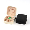 High-end Custom Pu Leather Zipper Travel Ring Earring Necklace Jewelry Organizer Packaging Boxes for Small Business with Logo