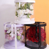 New Valentine's Day Transparent Pvc Round Windowed Portable Cake Flower Arrangement Gift Box