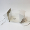 Wholesale Square Clear Window Paper Birthday Cake Safe Delivery Box Transparent Cake Packaging Box 10 X 10 X 5 with Lid